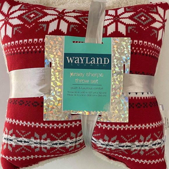 Other - NWT- Jersey Sherpa Throw Set